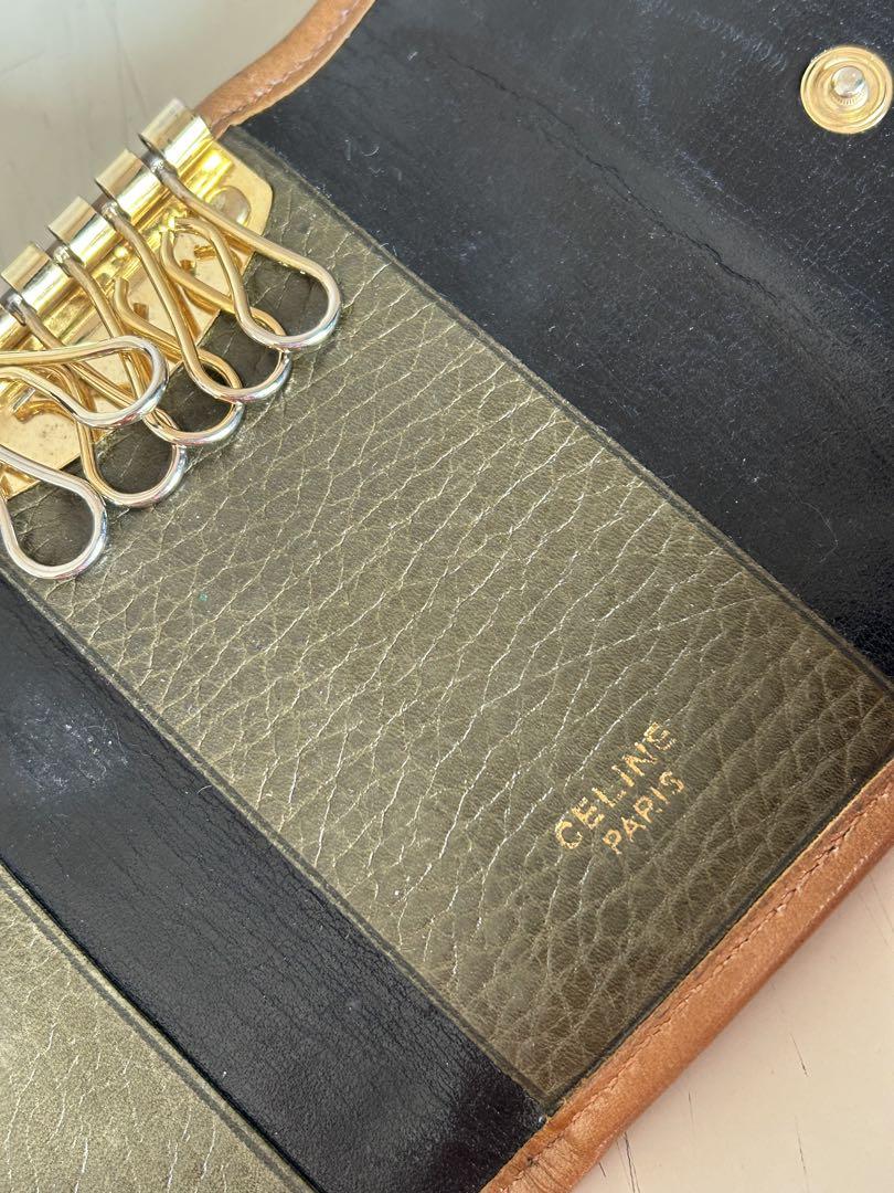 セリーヌ CELINE オリーブグリーン レザー キーケース ビンテージ