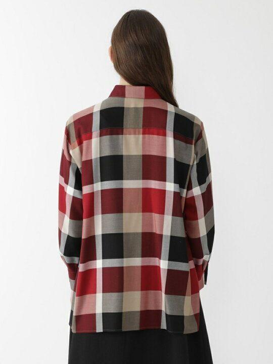 ブルーレーベルクレストブリッジ　チェックエアリーツイルチュニックシャツ BLUE LABEL CRESTBRIDGE（ブルーレーベルクレストブリッジ）の