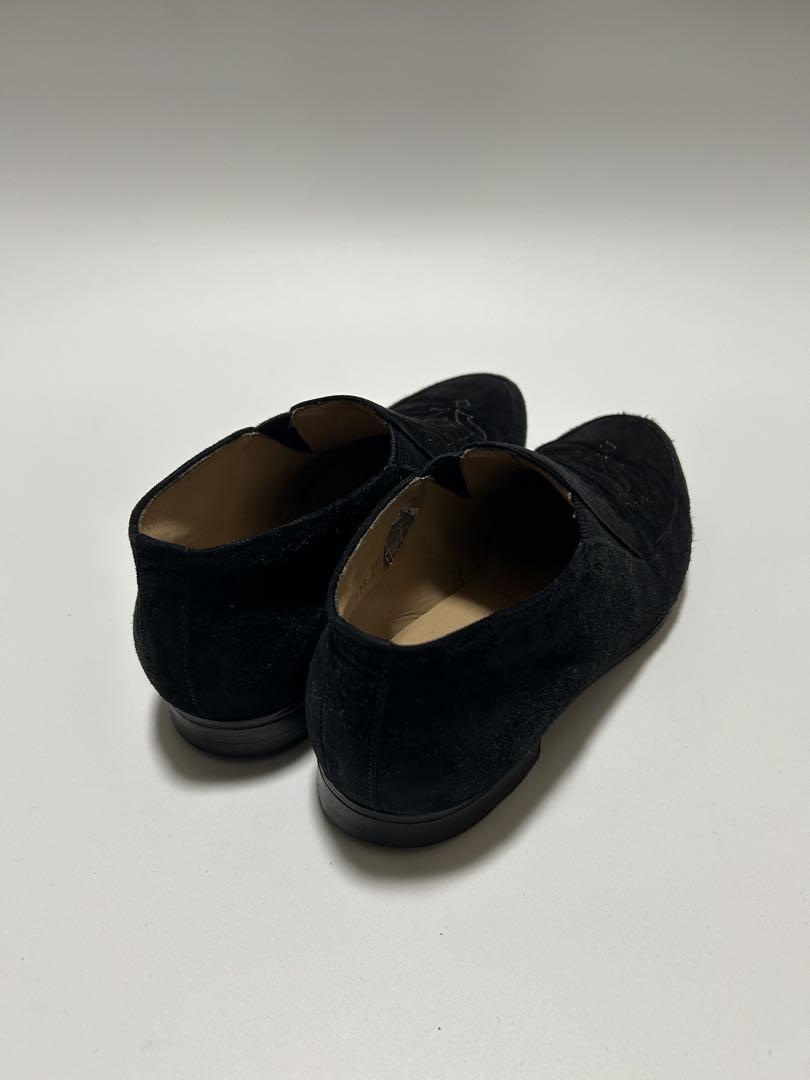 靴 1980s GIANNI VERSACE SUEDE LOAFER