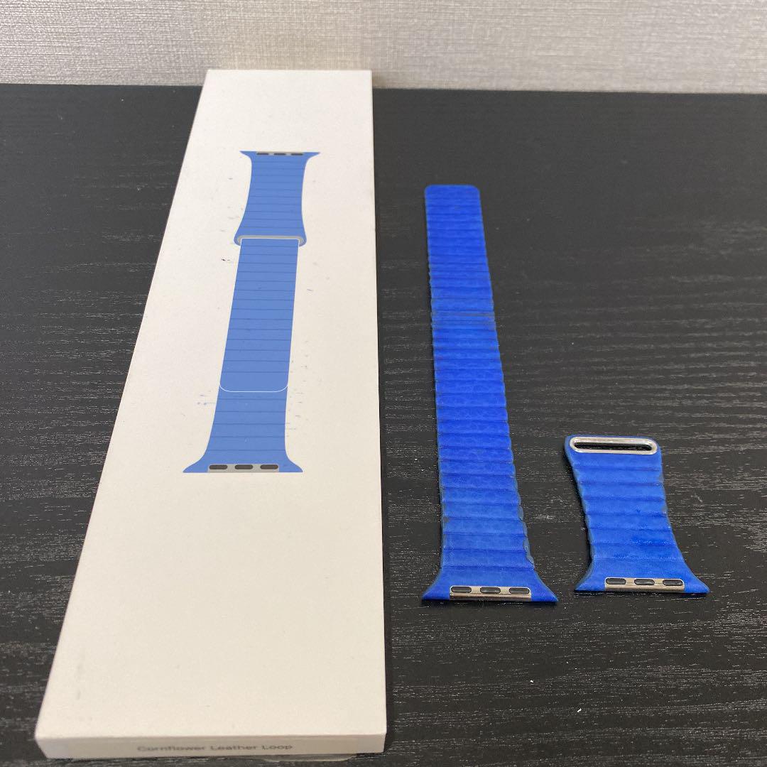 Apple Watch 純正レザーループ コーンフラワー