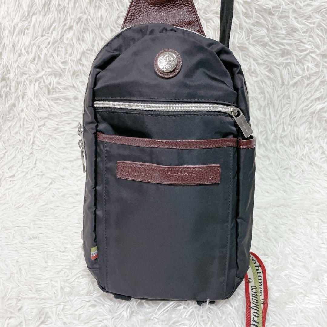 美品✨Orobianco オロビアンコ ボディーバッグ ナイロン レザー