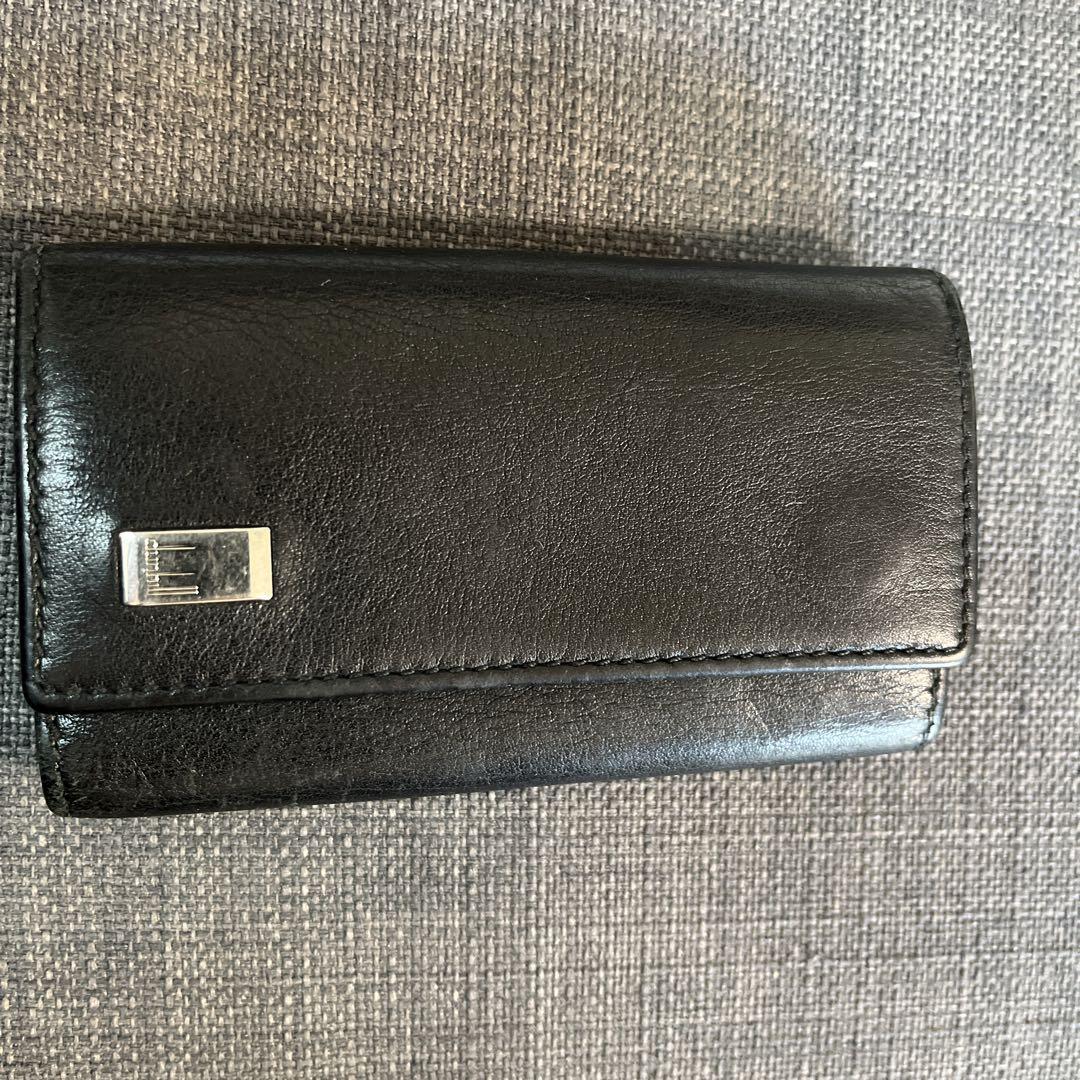 ブラックレザー キーケース 6連　ダンヒル 極上美品 dunhill ダンヒル 6連 キーケース ポケット付き レザー