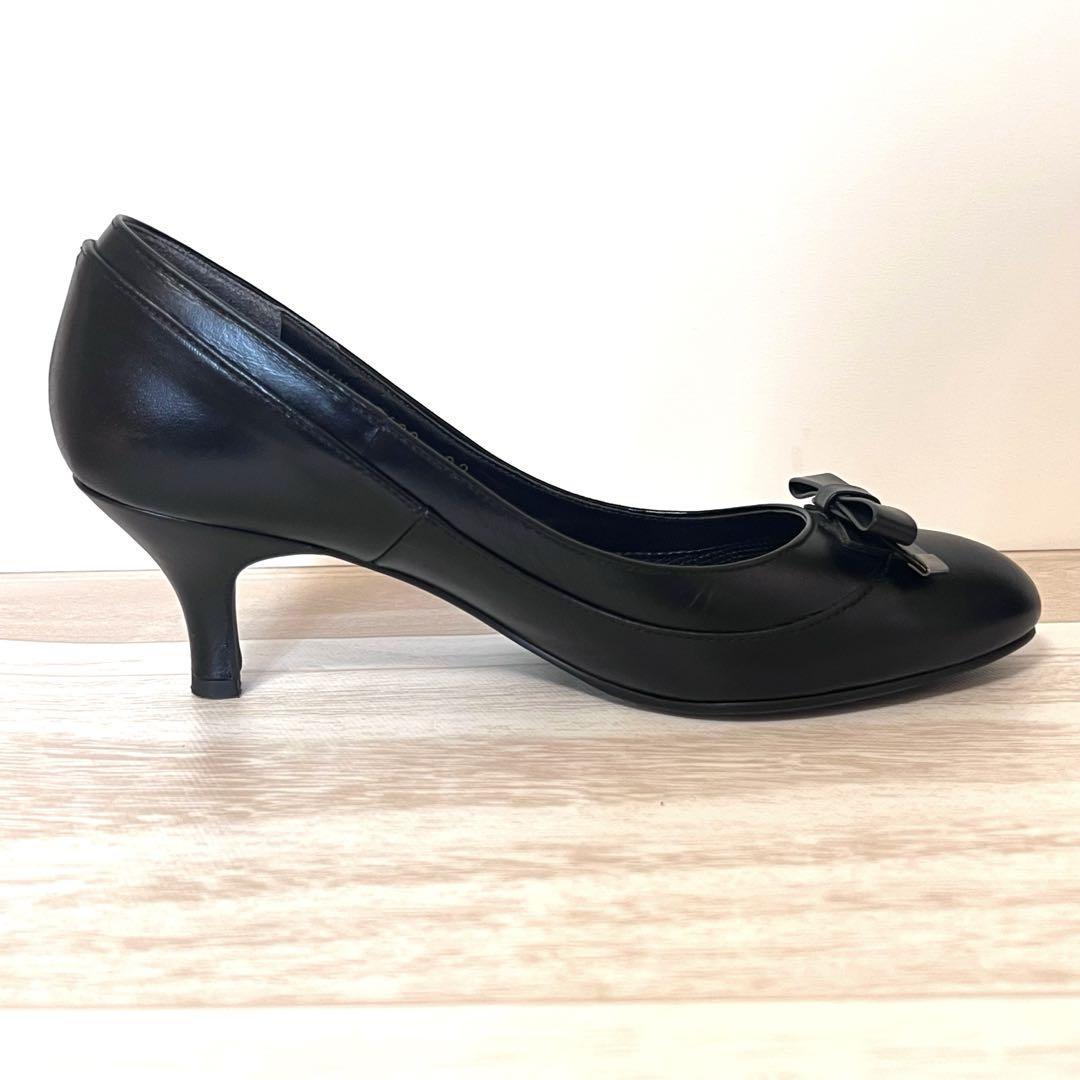 なか　ダイアナ DIANA パンプス レザー 黒 美品 22cm