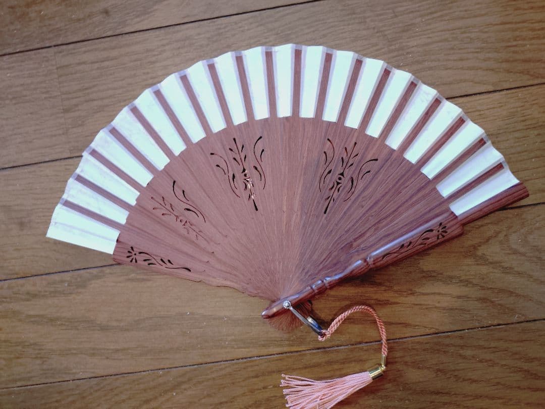 中地甲陽作扇子 扇子 模様 花