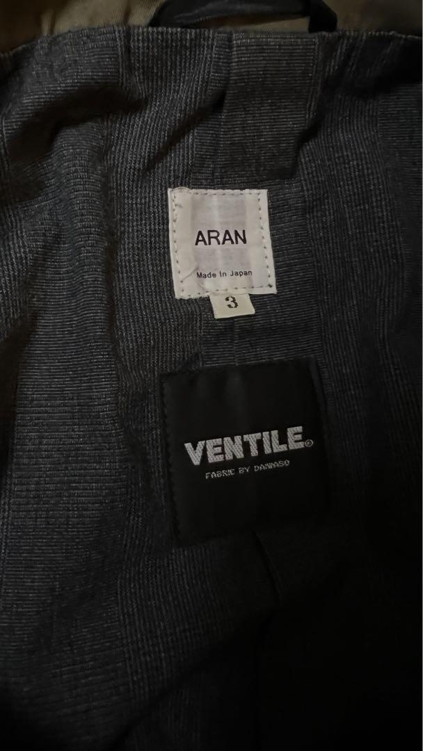 ARAN オリーブ Ventile Sprit Raglan Coat