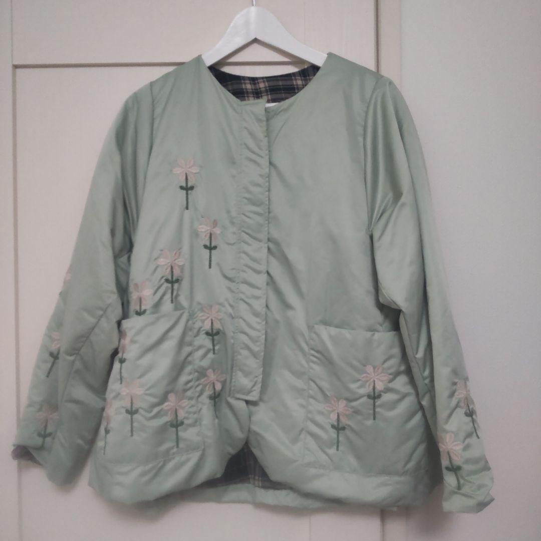 リバチェック花刺繍ＢＺ