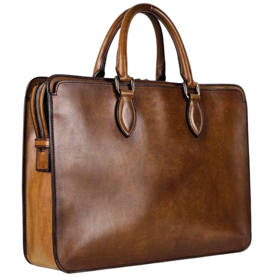 美品 ベルルッティ Berluti カリグラフィ パティーヌ ビジネスバッグ