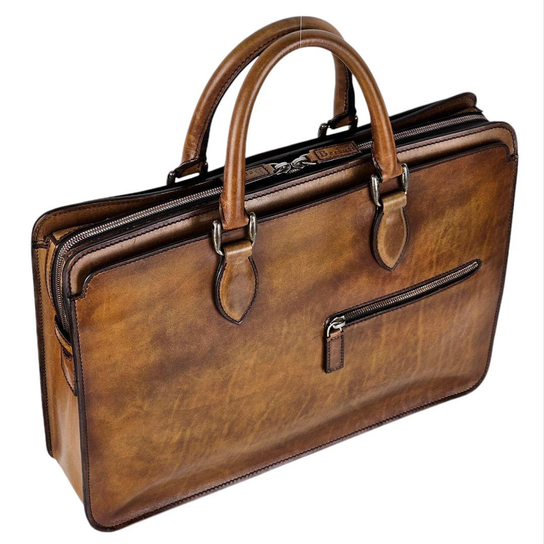美品 ベルルッティ Berluti カリグラフィ パティーヌ ビジネスバッグ