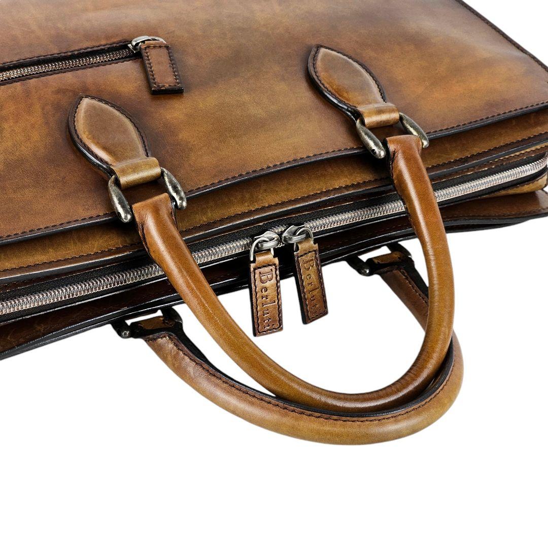 美品 ベルルッティ Berluti カリグラフィ パティーヌ ビジネスバッグ
