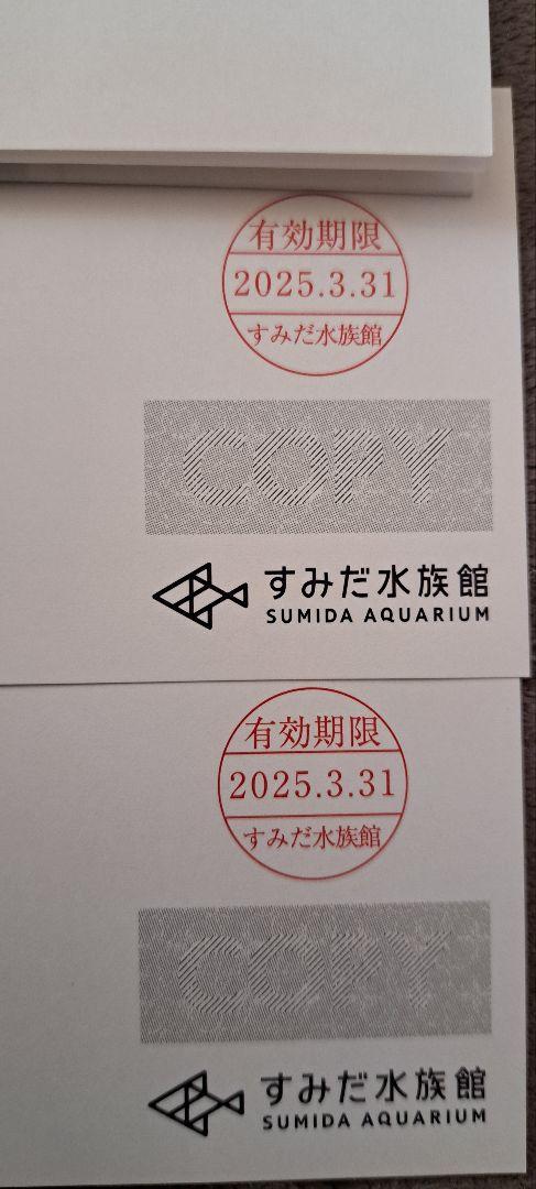 すみだ水族館年間パスポート2枚