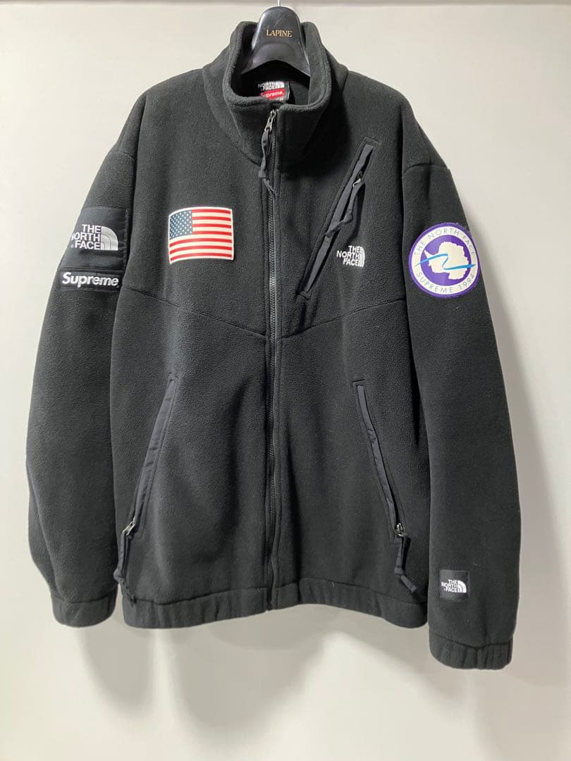 Supreme north face 17ss fleece XL 国旗ブラック
