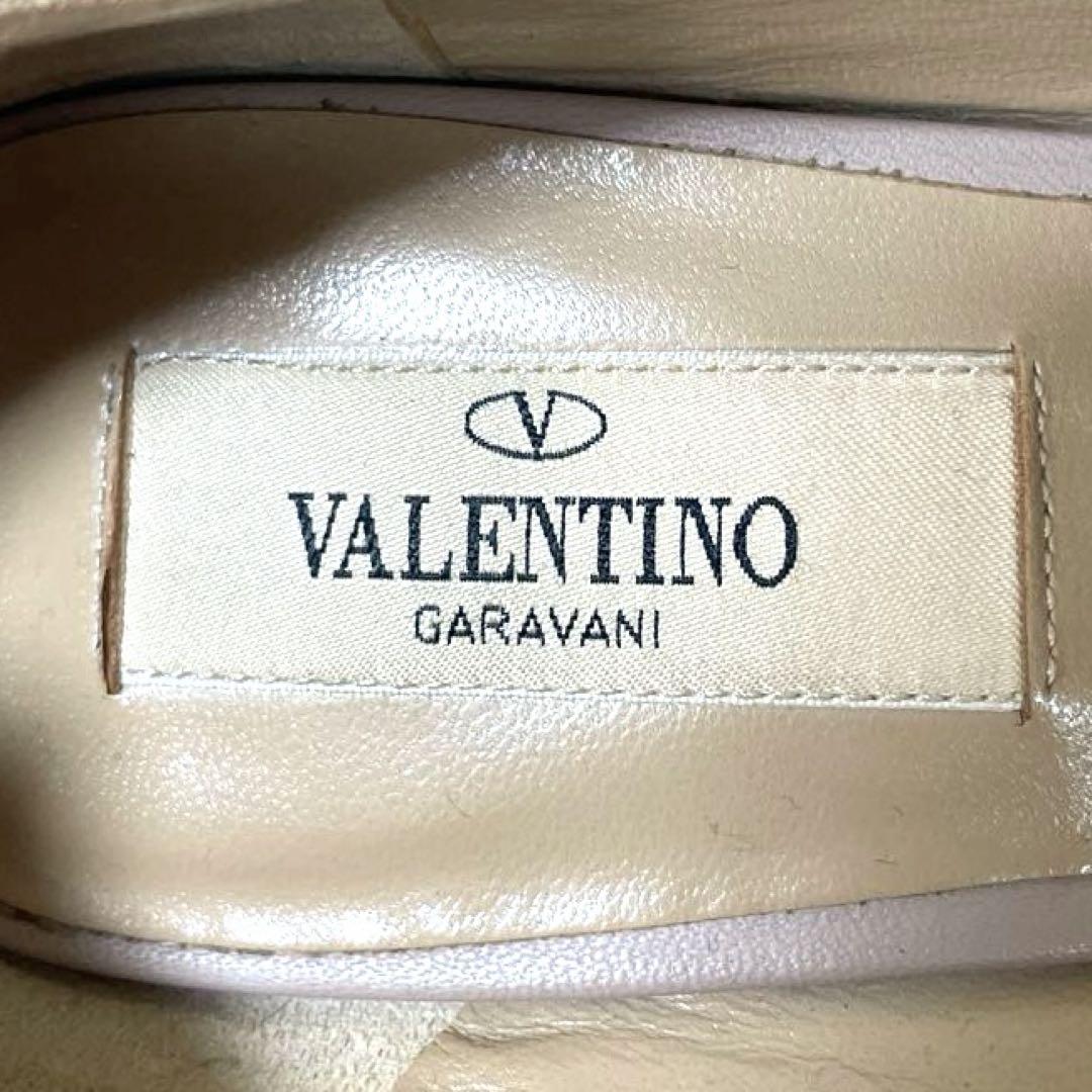 VALENTINO 37.5 ロックスタッズ　エナメル ブラック　パンプス