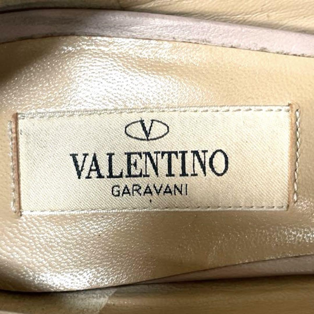 VALENTINO 37.5 ロックスタッズ　エナメル ブラック　パンプス