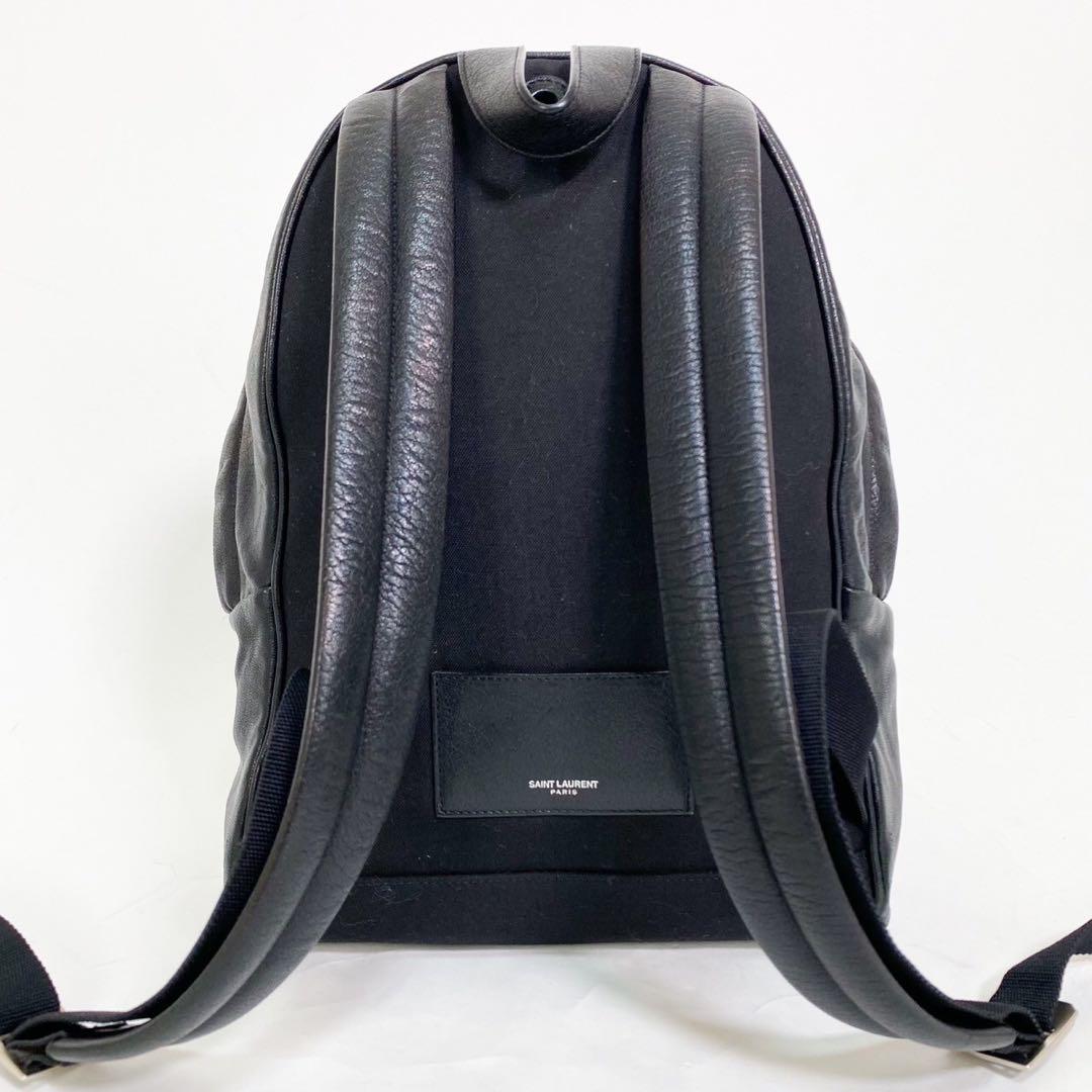 【美品】サンローラン リュックサック スタースタッズ レザー ブラック A4