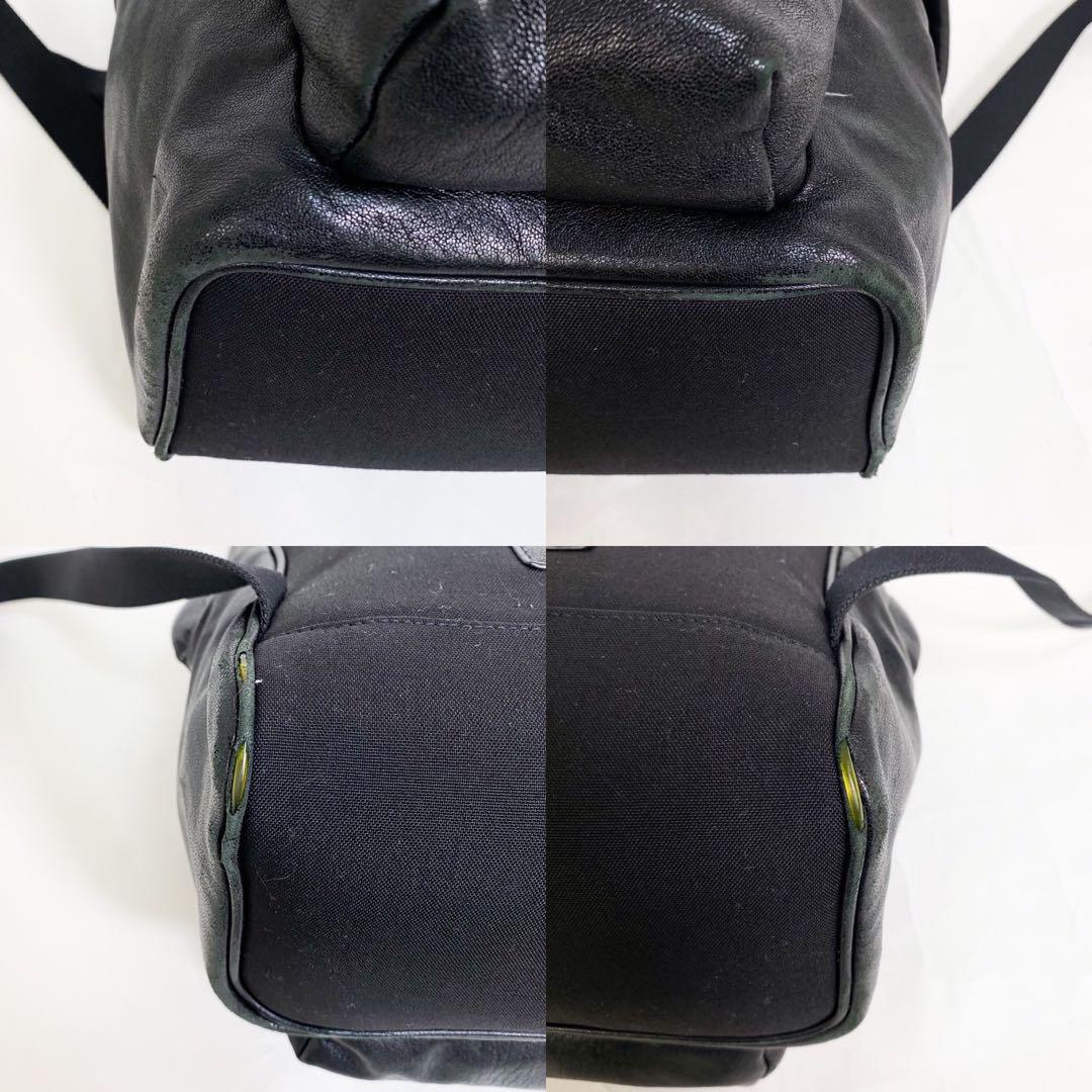 【美品】サンローラン リュックサック スタースタッズ レザー ブラック A4