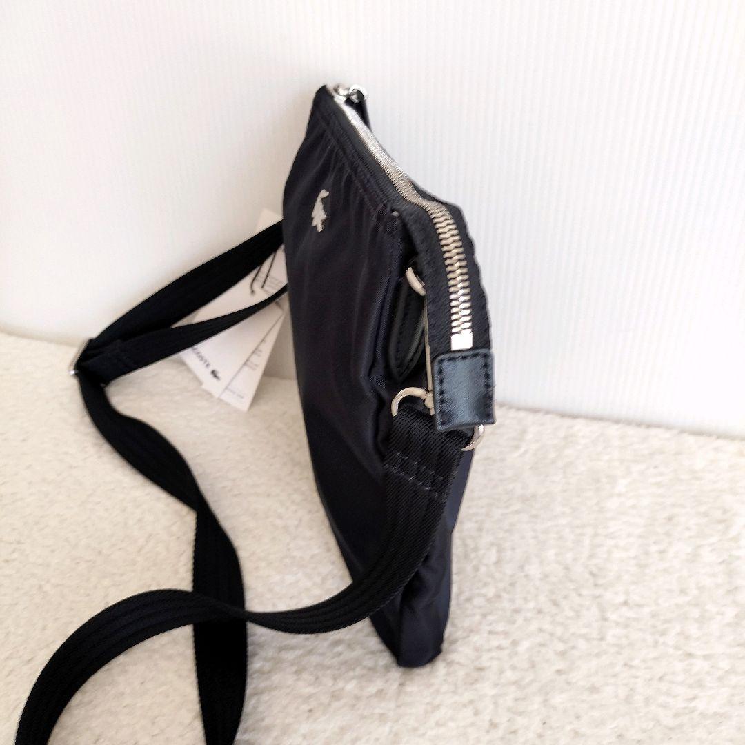 未使用品☆LACOSTE ラコステ☆ショルダーバッグ ブラック ナイロン