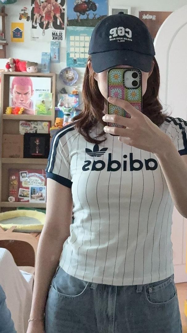入手困難☆アディダス XLサイズ 半袖 Tシャツ リニア カリ スリム 白 韓国