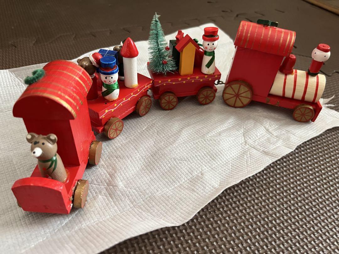 クリスマス用品木製クリスマス列車飾り