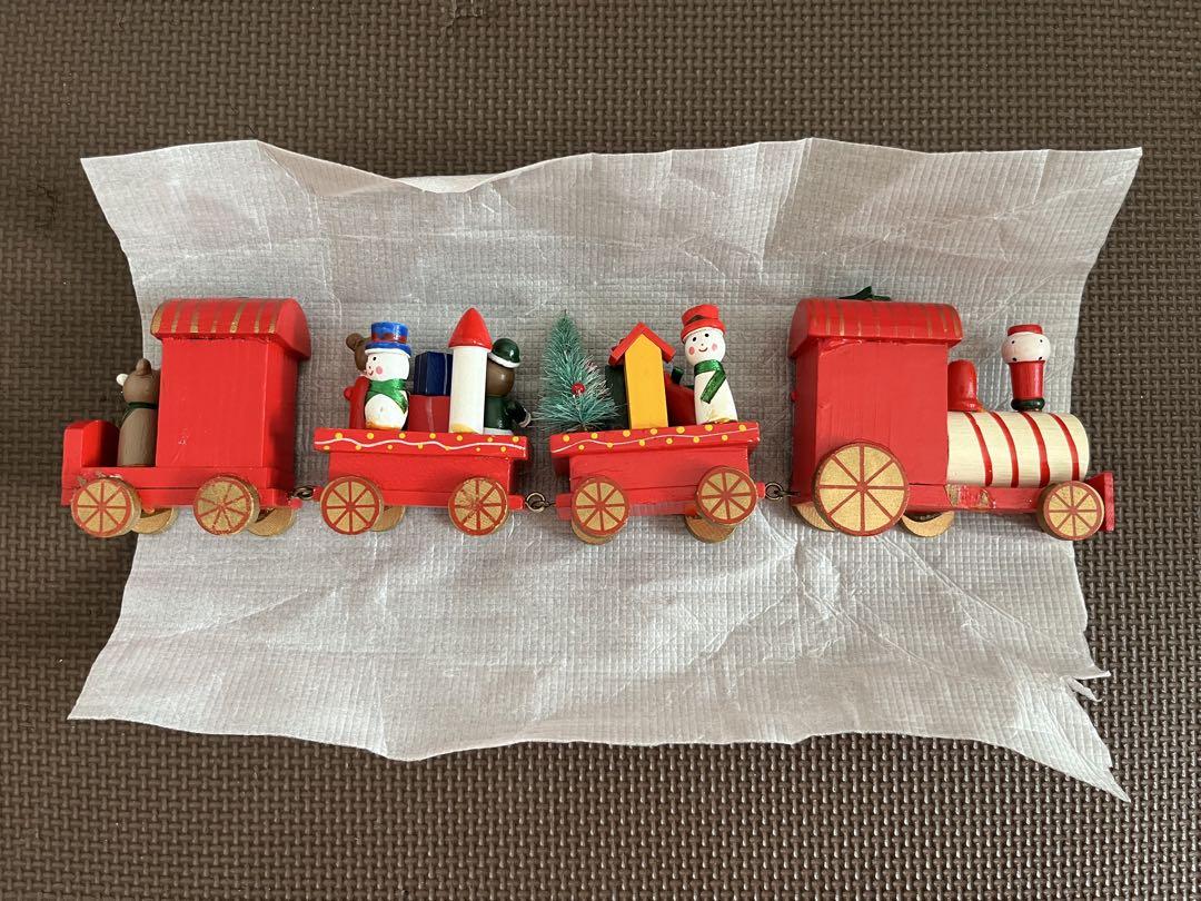 クリスマス用品木製クリスマス列車飾り