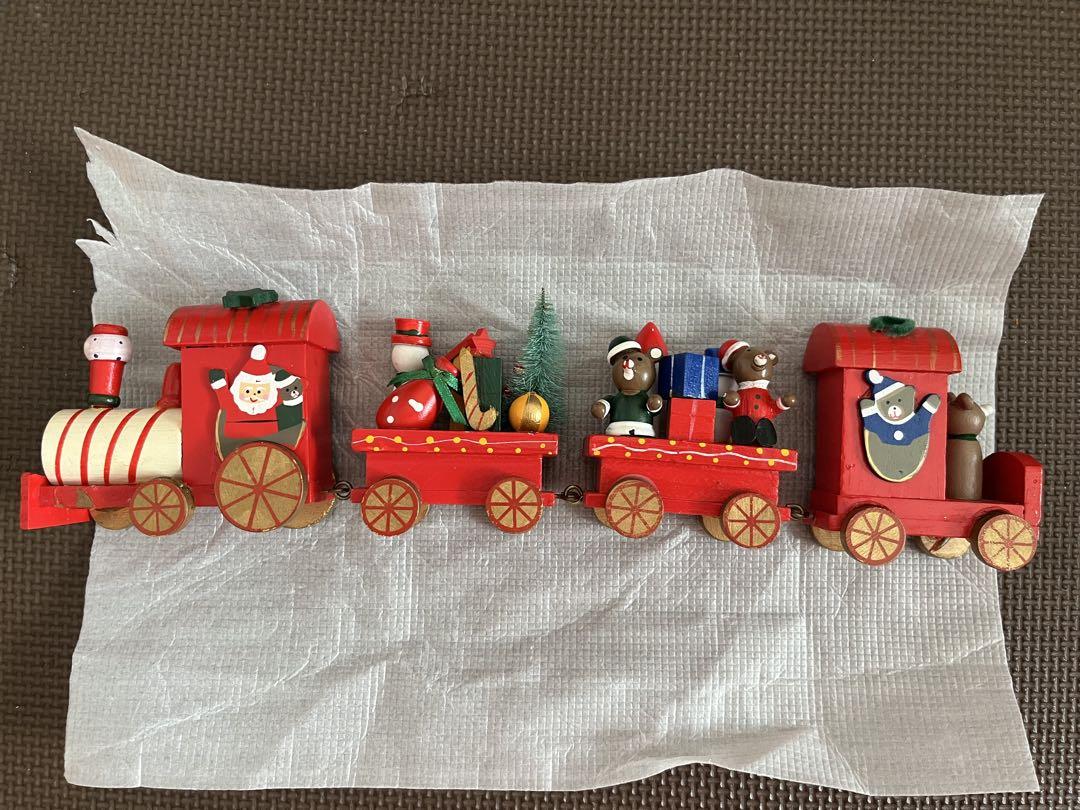クリスマス用品木製クリスマス列車飾り