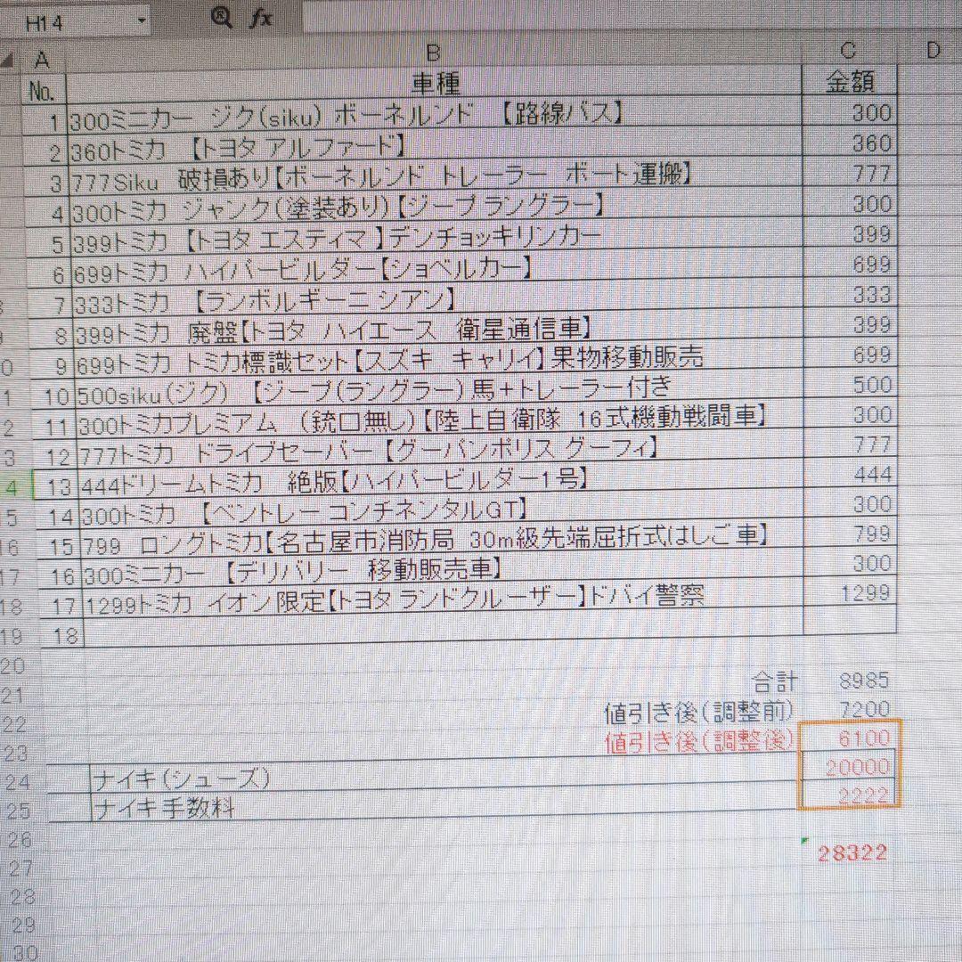 まぁぼう様専用 トミカ【 ミニカー 16台セット、ナイキシューズ】 まぁぼう様専用 トミカ【 ミニカー 16台セット、ナイキシューズ】