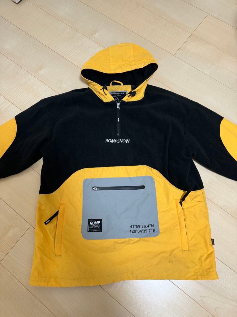 ROMP スノーボードウェア パーカー イエローブラック M