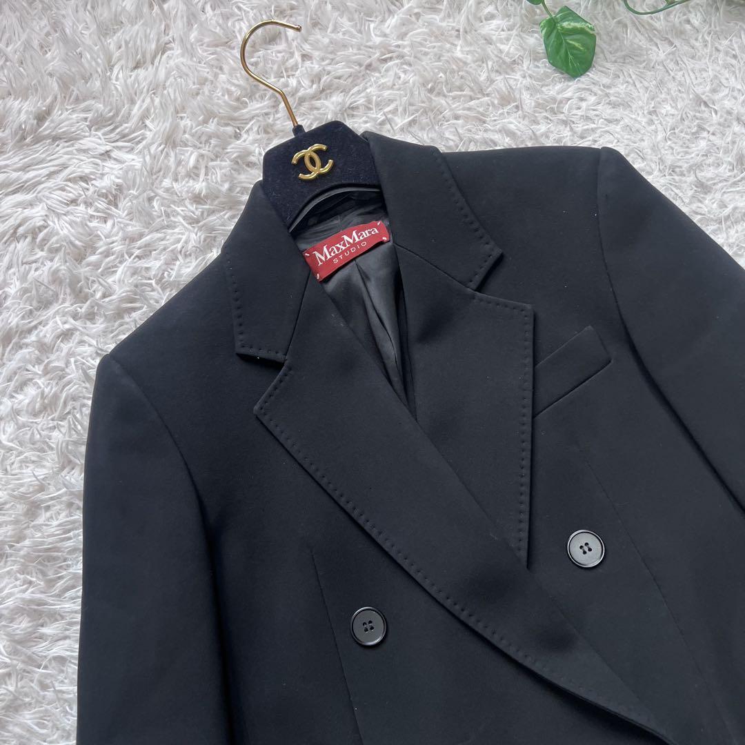 MaxMara STUDIO ブラック テーラードジャケット MaxMara STUDIO ブラック テーラードジャケット ジャケット