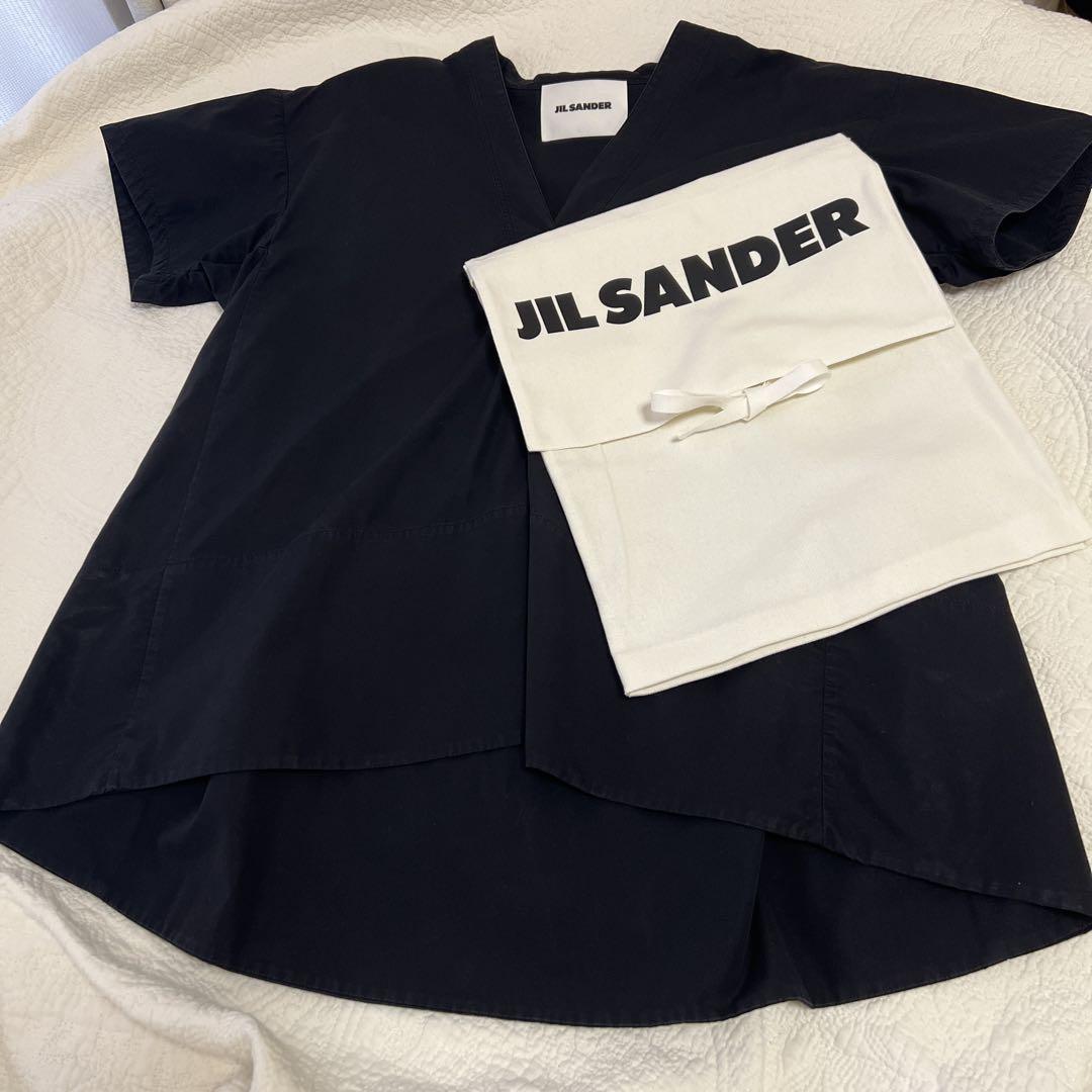 Ｎ様おまとめ　保存袋付きJIL SANDER ブラック 半袖シャツ&ワンピース