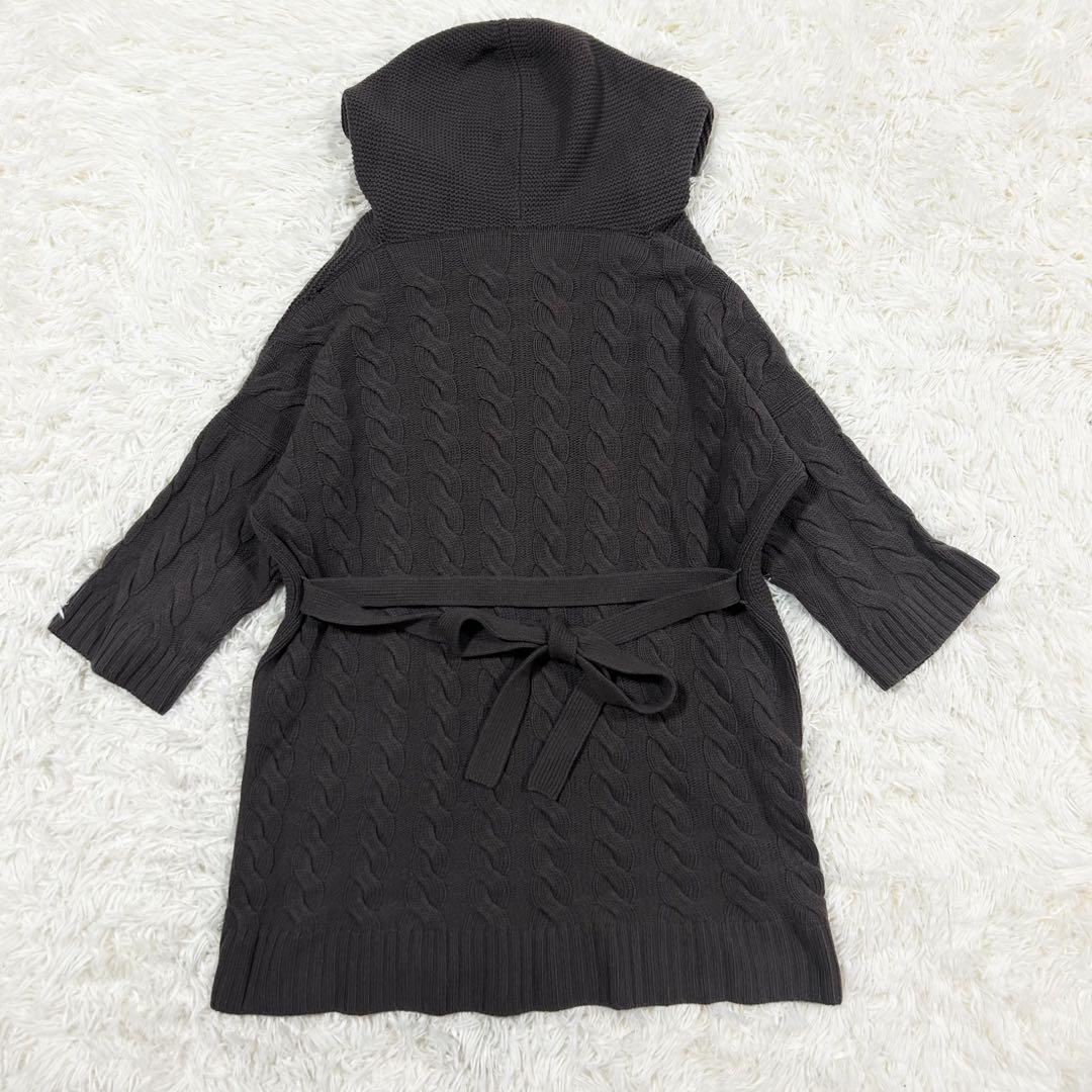 極美品　Max Mara フード付き　ニットガウン　カシミヤ混　銀タグ