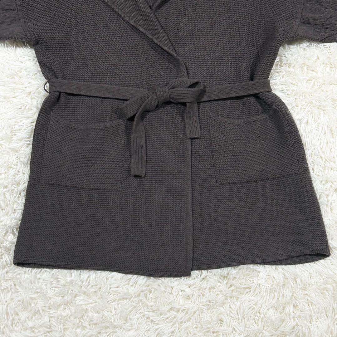 極美品　Max Mara フード付き　ニットガウン　カシミヤ混　銀タグ