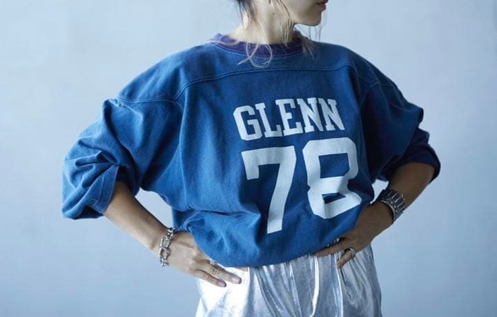 最も優遇の JUBILEE R Football Tee Print Tシャツ/カットソー(半袖/袖