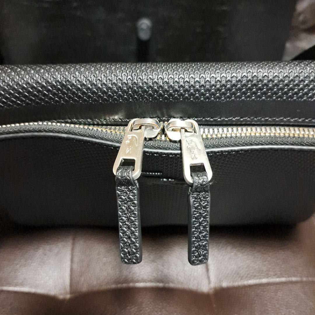 LACOSTE ラコステ ショルダーバッグ　レザー 黒❤