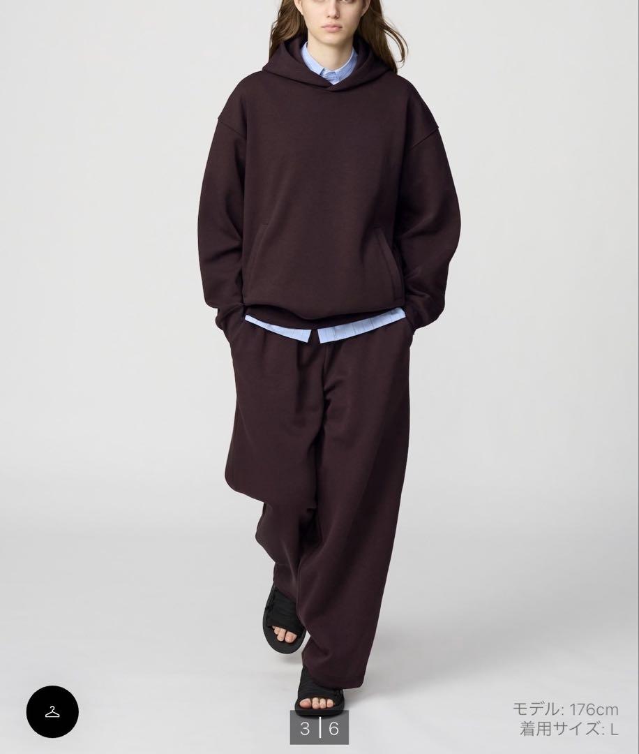 【UNIQLO C】スウェットオーバーサイズプルパーカー:セットアップ