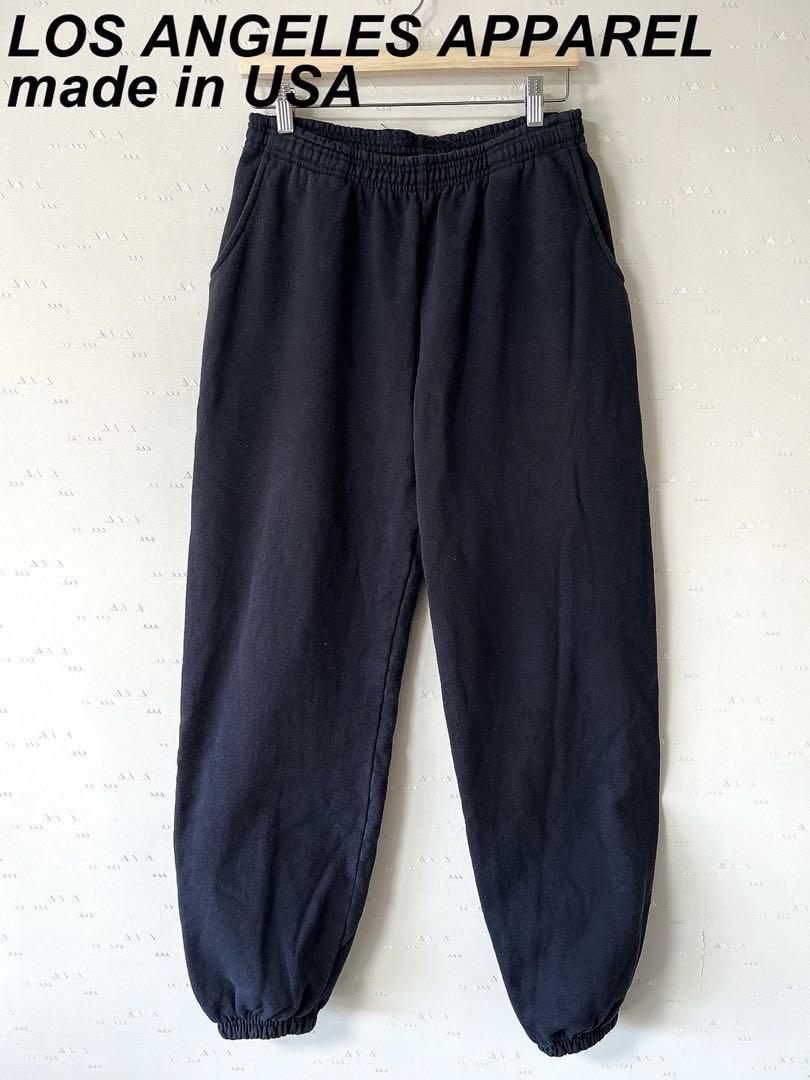 USA製 古着 ロサンゼルス アパレル ロスアパ スウェットパンツ 黒