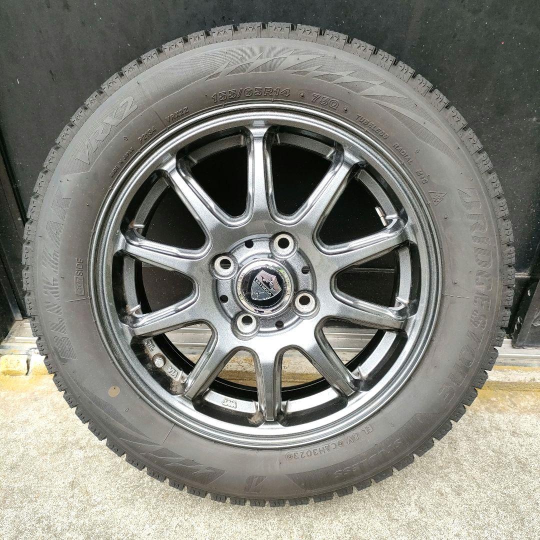 スタッドレスタイヤホイールセットワゴンＲなど 155/65R14