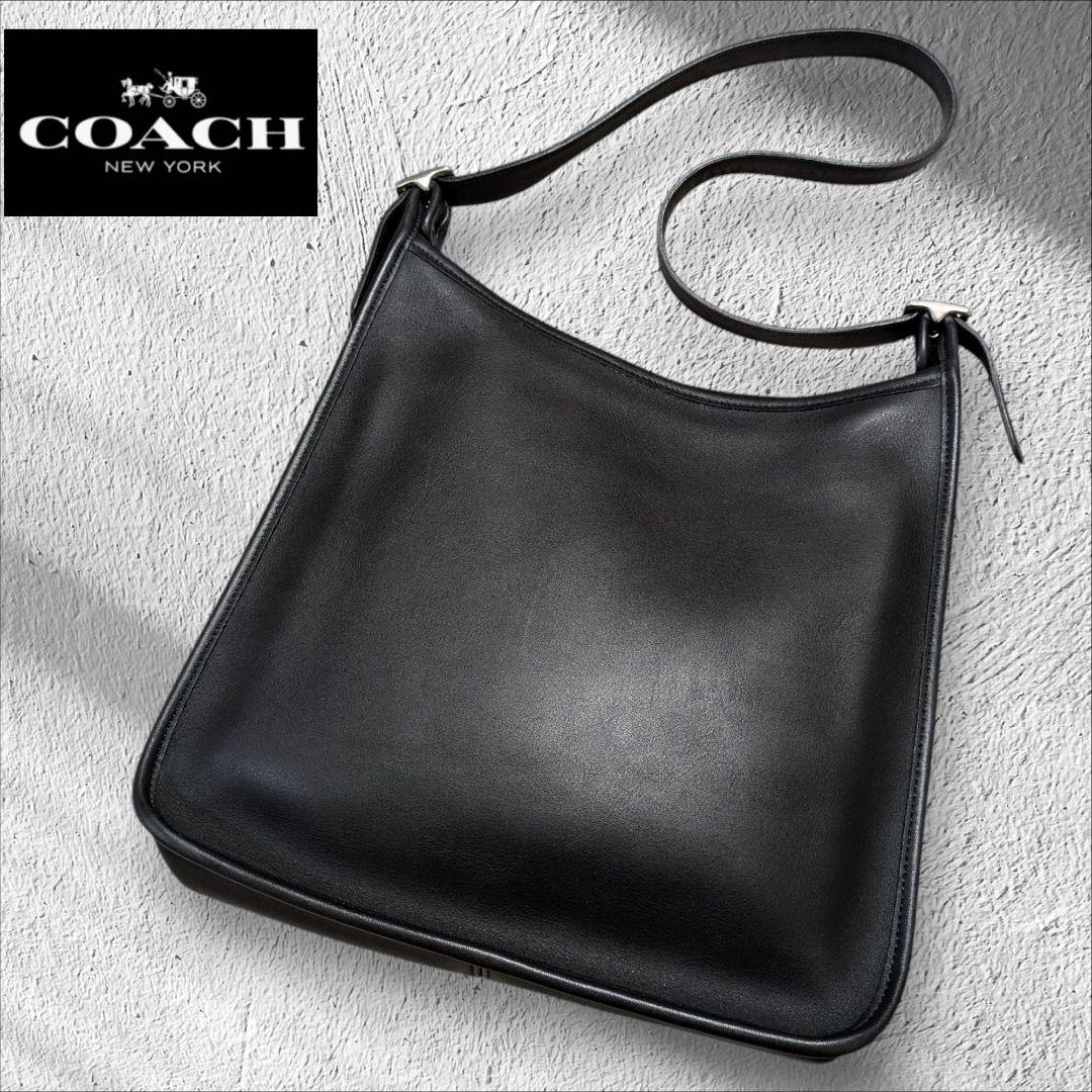 ✦美品✦ COACH オールドコーチ レザー ワンショルダー バッグ 黒