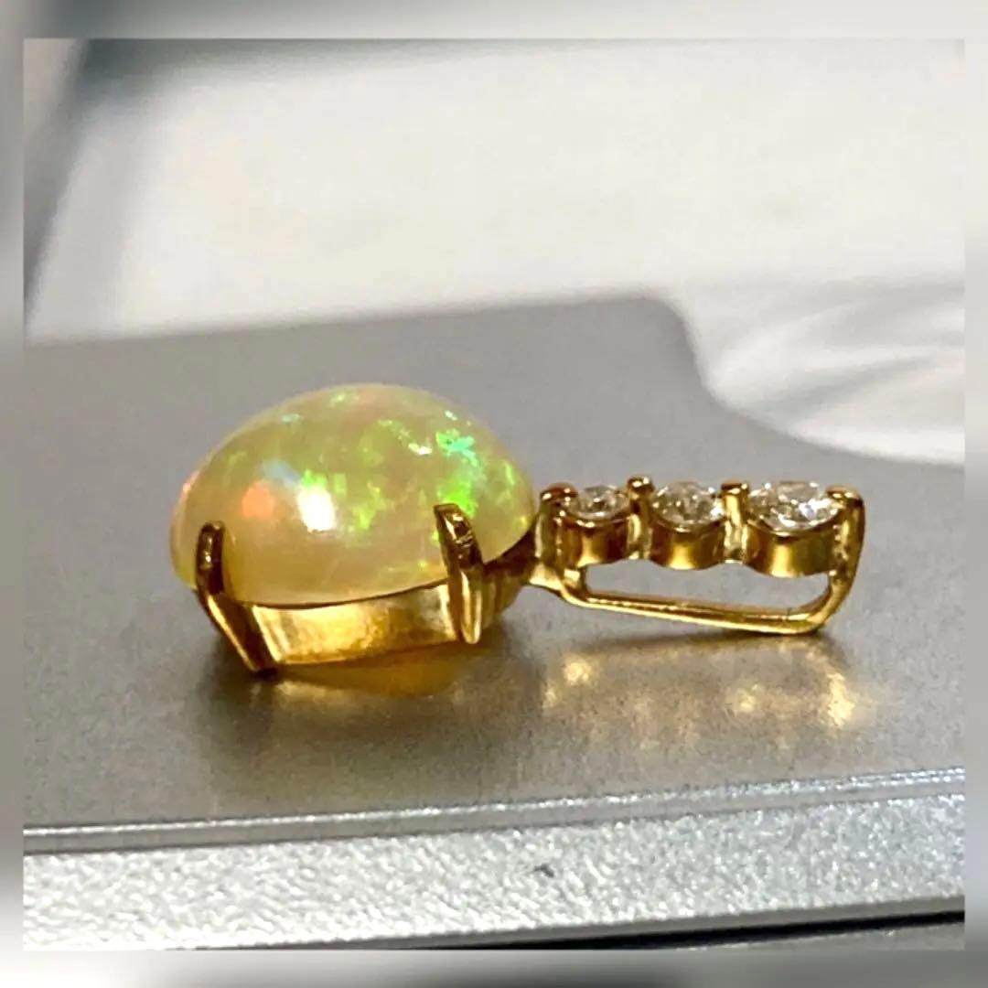 GSTV エチオピアオパール&ダイヤモンドペンダントトップ(チェーン除く