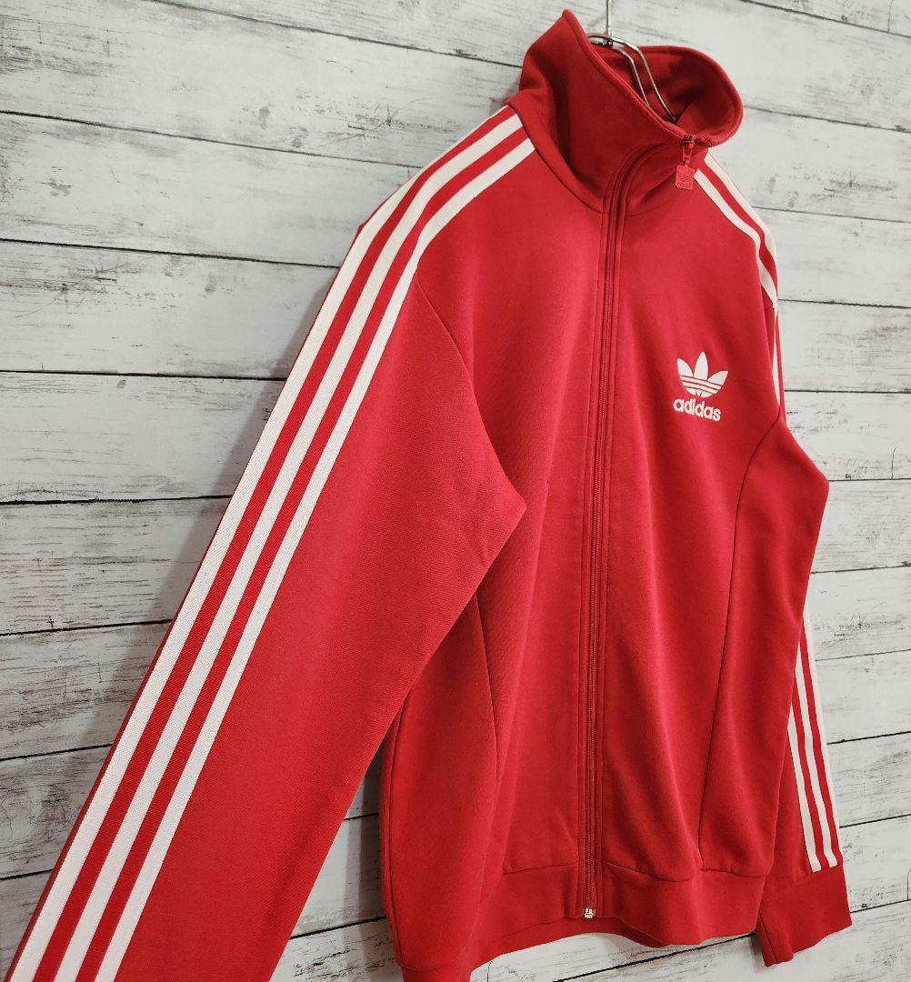 adidas Lサイズ トラックジャケット 赤 トレフォイル ジャージ
