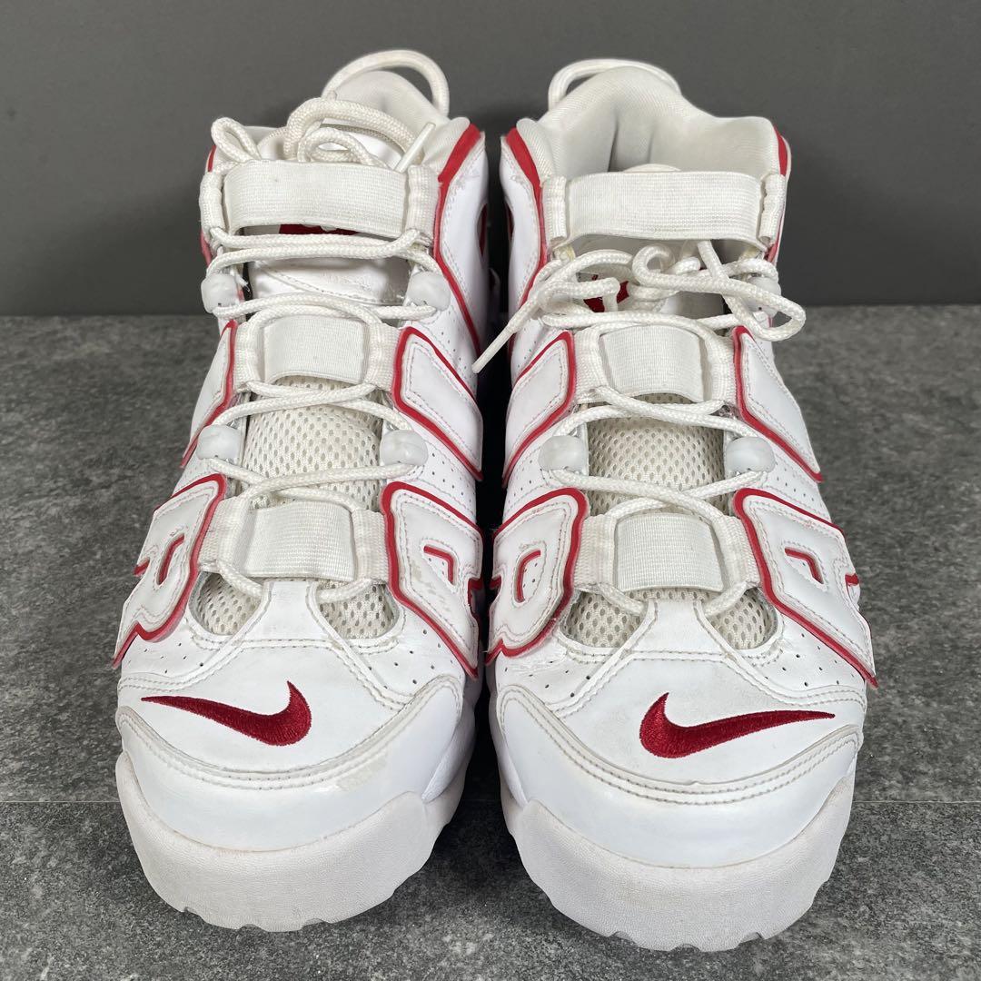 NIKE ナイキ AirMore Uptempo モアテン 28cm 赤白 - メルカリ
