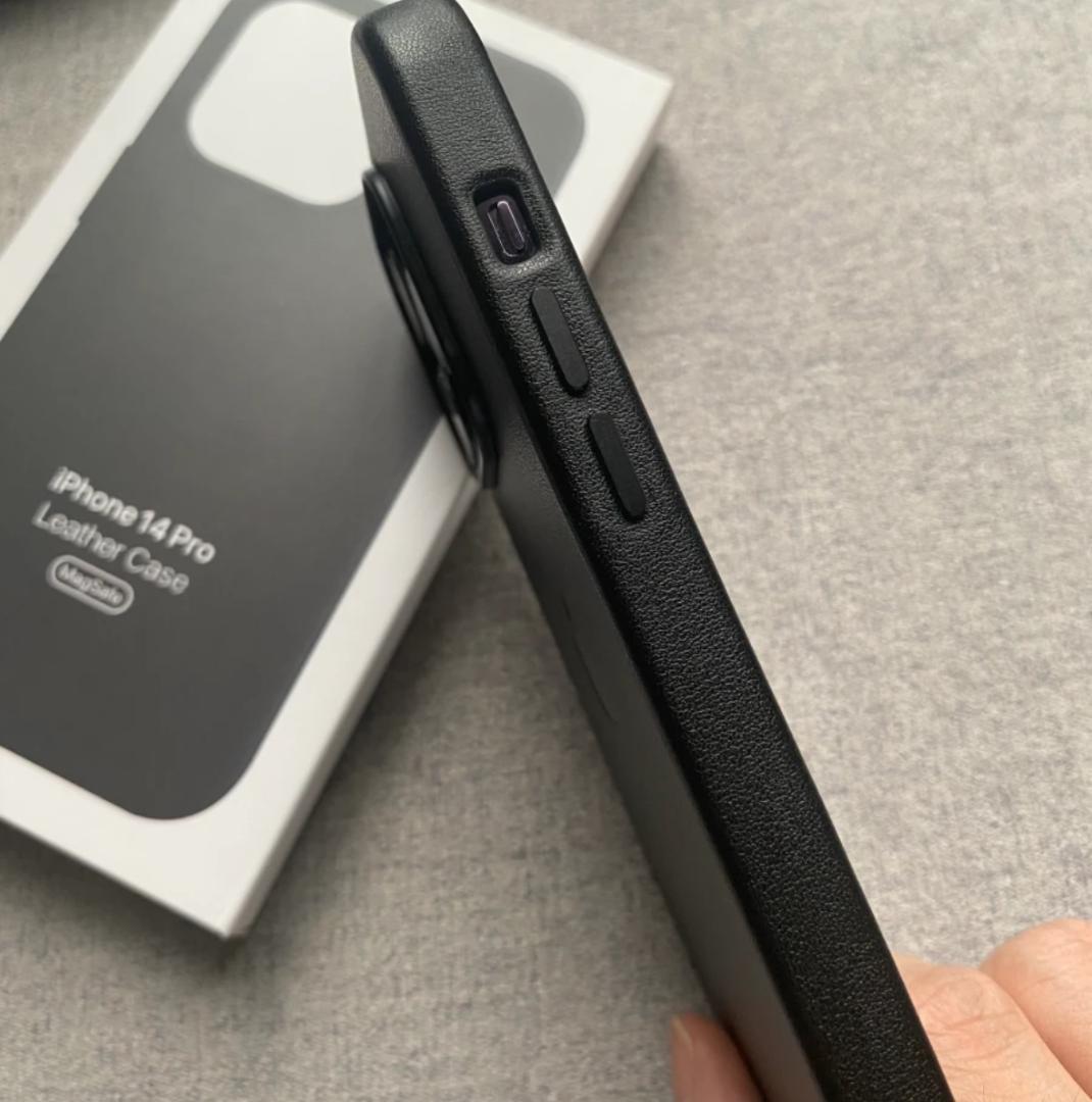 【新品】純正互換品　iPhone 14pro レザーケース　ミッドナイトx2