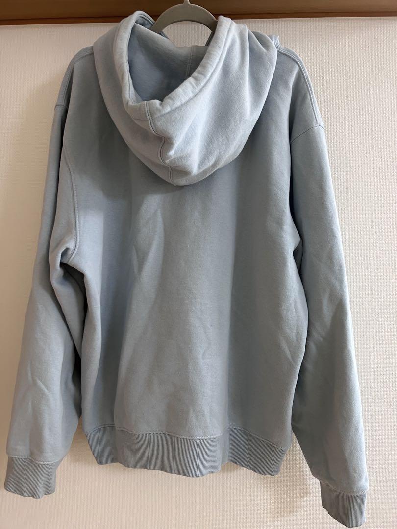 stussy フーディ　水色　クラウン