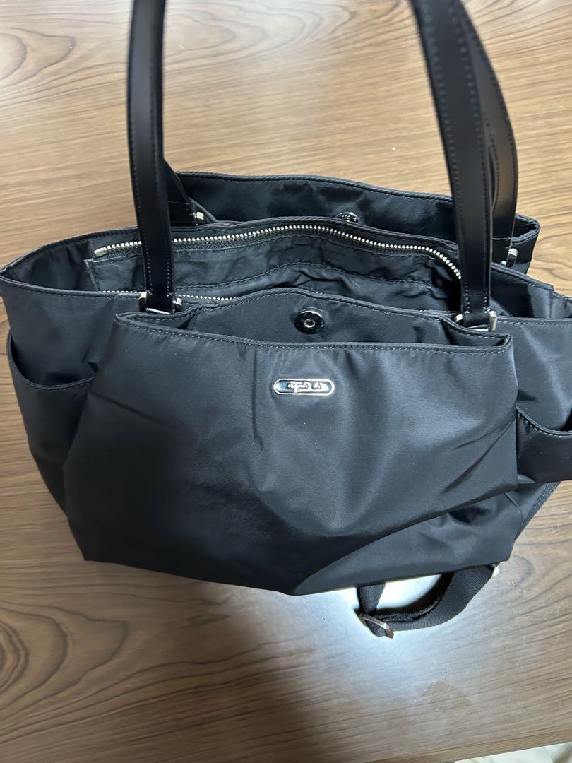 【美品】☆agnès b. トートバッグ2way大容量　ナイロンブラック