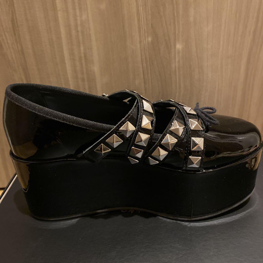 noir kei ninomiya x repetto スタッズ厚底パンプス