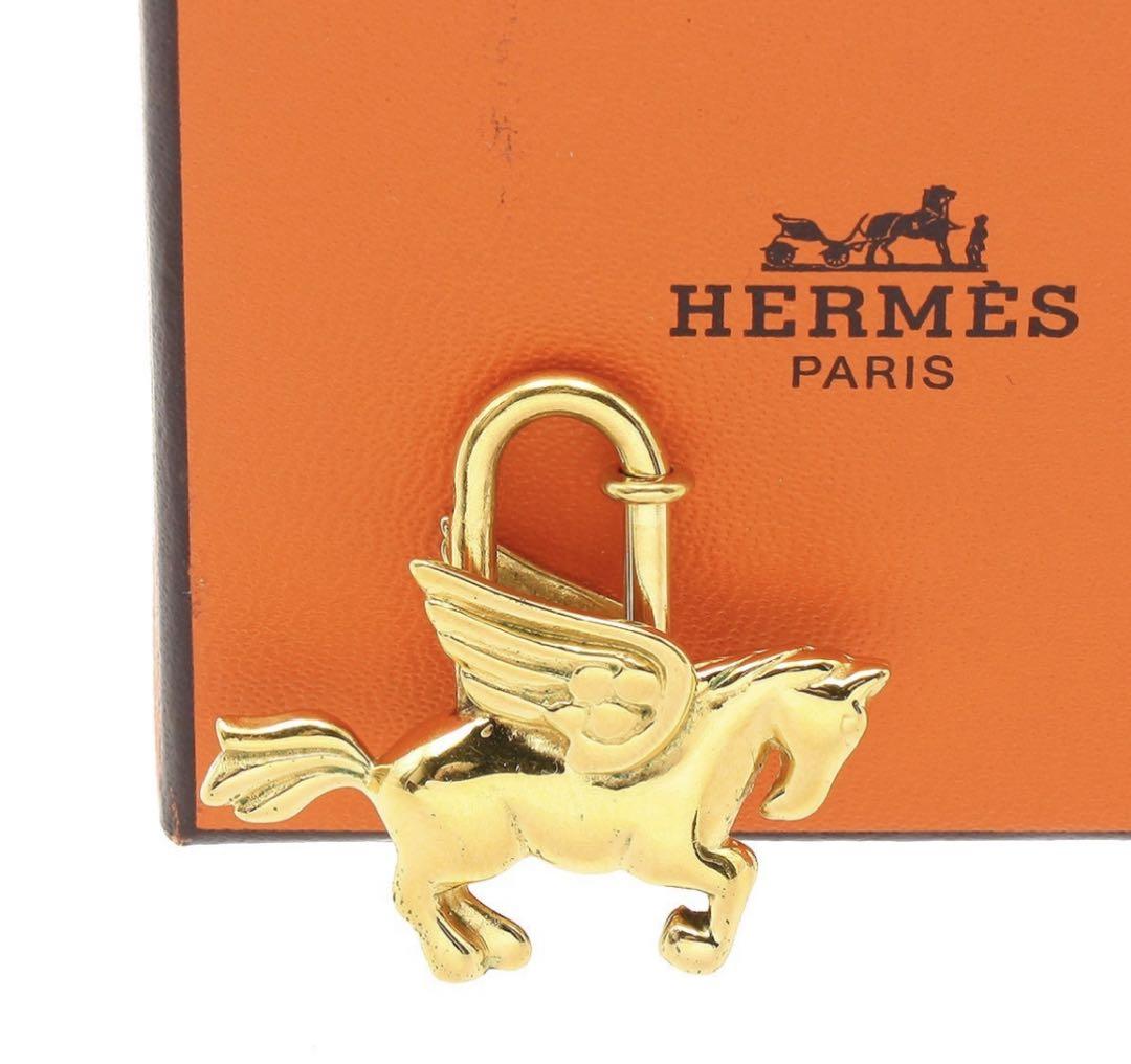 HERMES エルメス カデナ ペガサス チャーム ゴールド