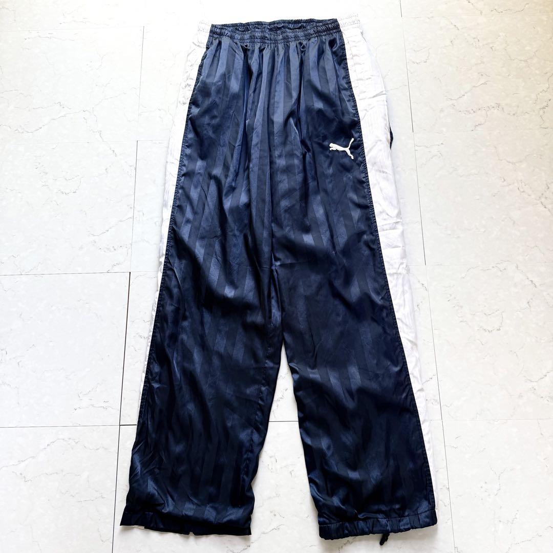 PUMA プーマ ナイロン ジャージ XO 2XL ブルー 裏起毛