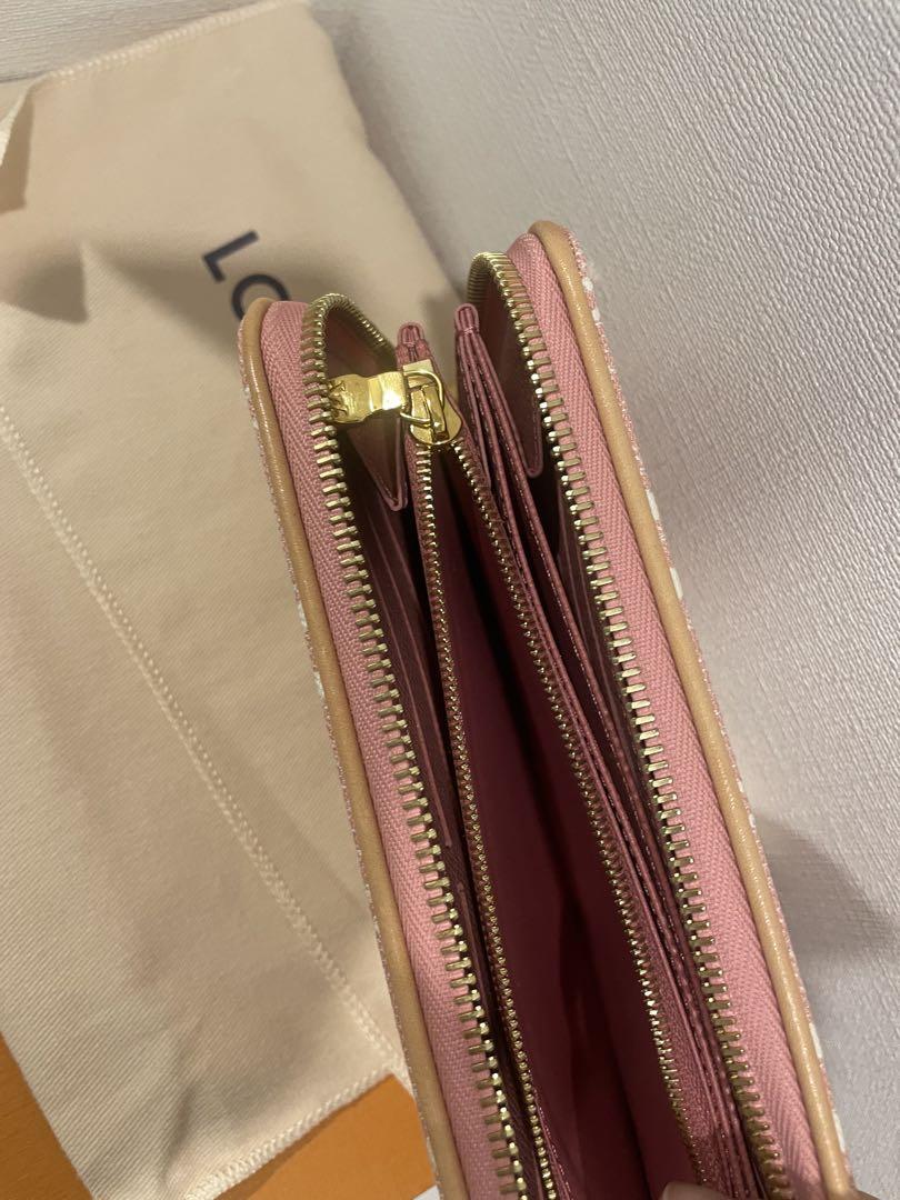 LOUIS VUITTON ピンク デニム長財布
