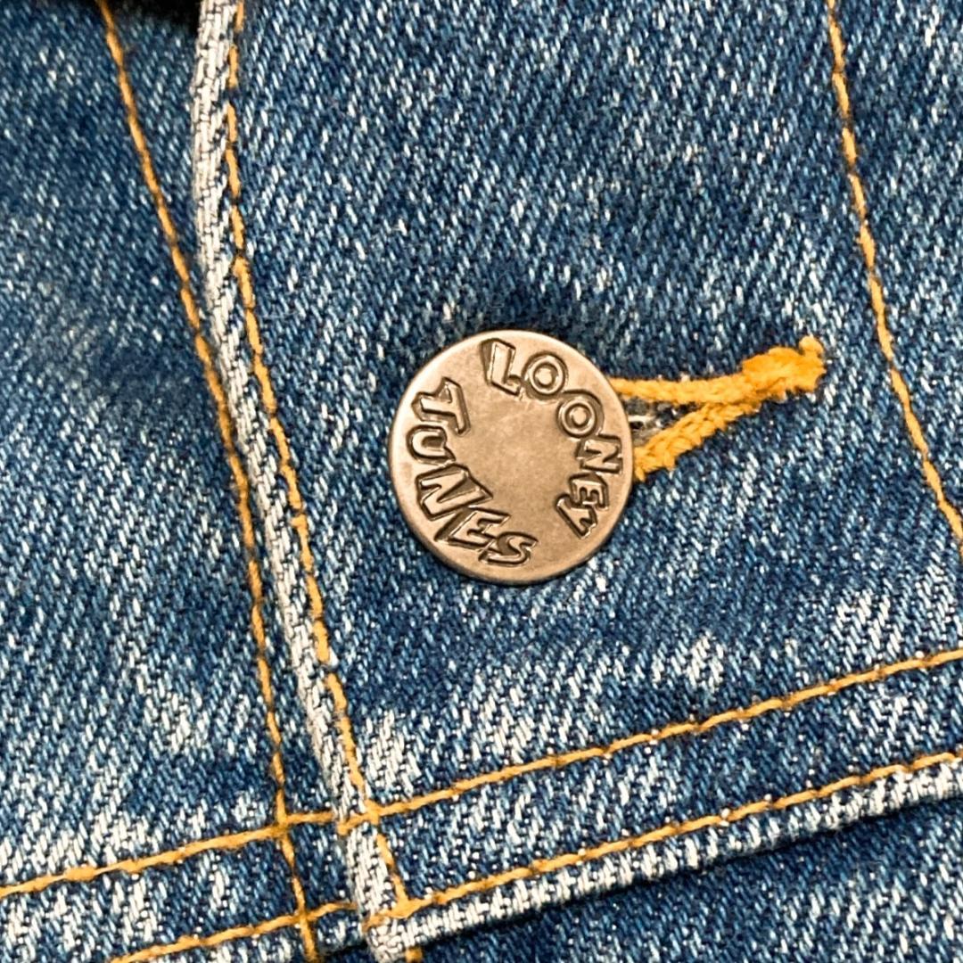 レア looney tunes レーシングジャケット　刺繍デザイン 90s JH DESIGN Looney Tunes レーシングジャケット 刺繍