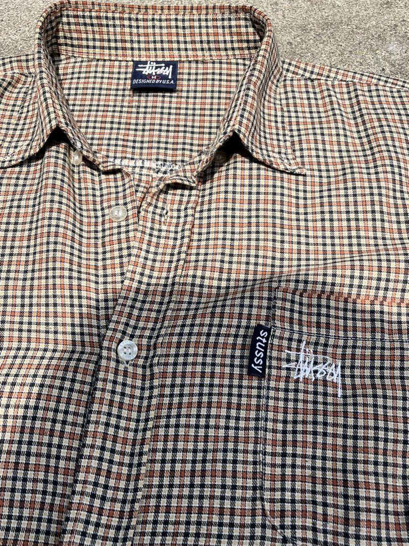 【希少】90’s Old Stussy 紺タグ ギンガムチェックシャツUSA製
