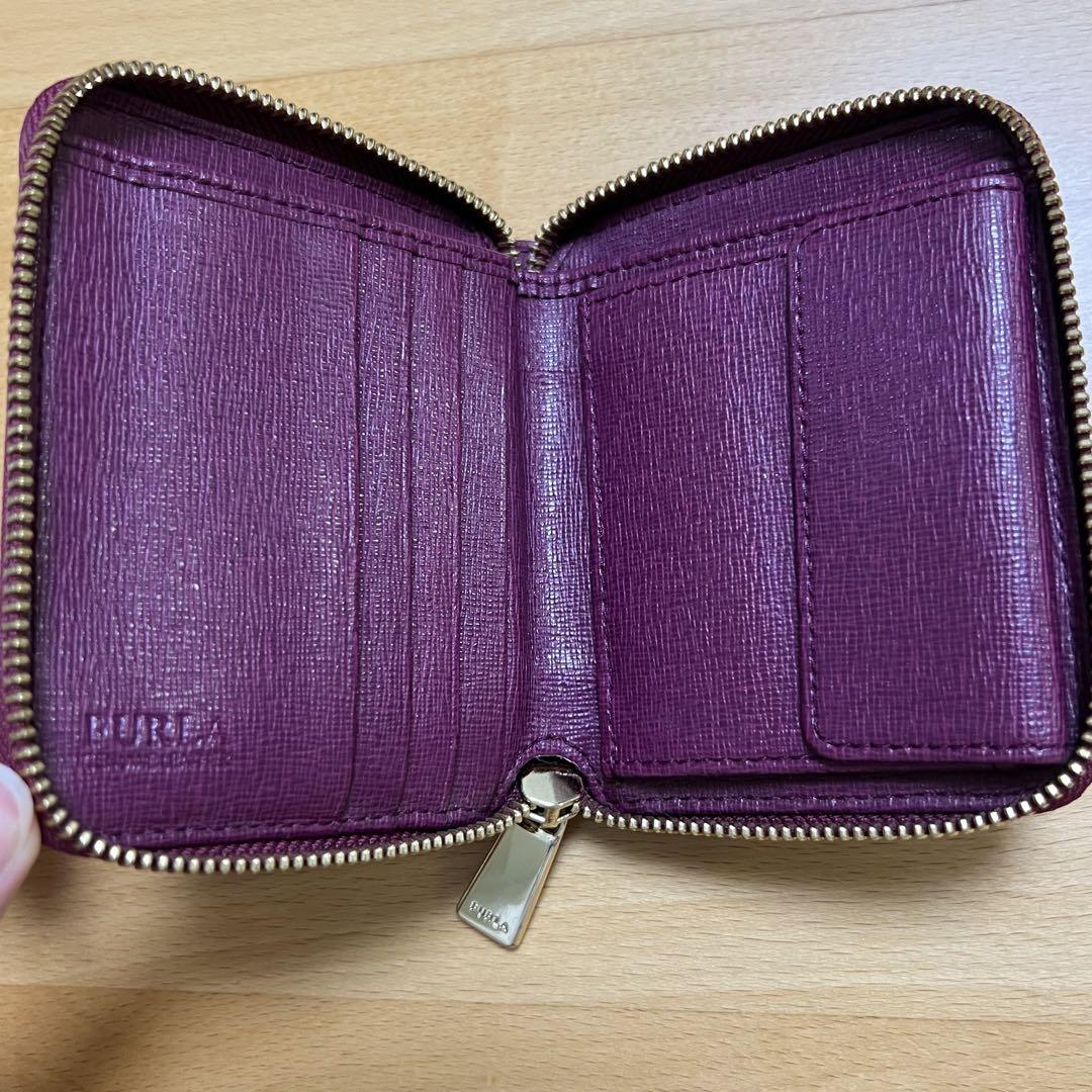 FURLA パープル 二つ折り財布 フルラ - メルカリ