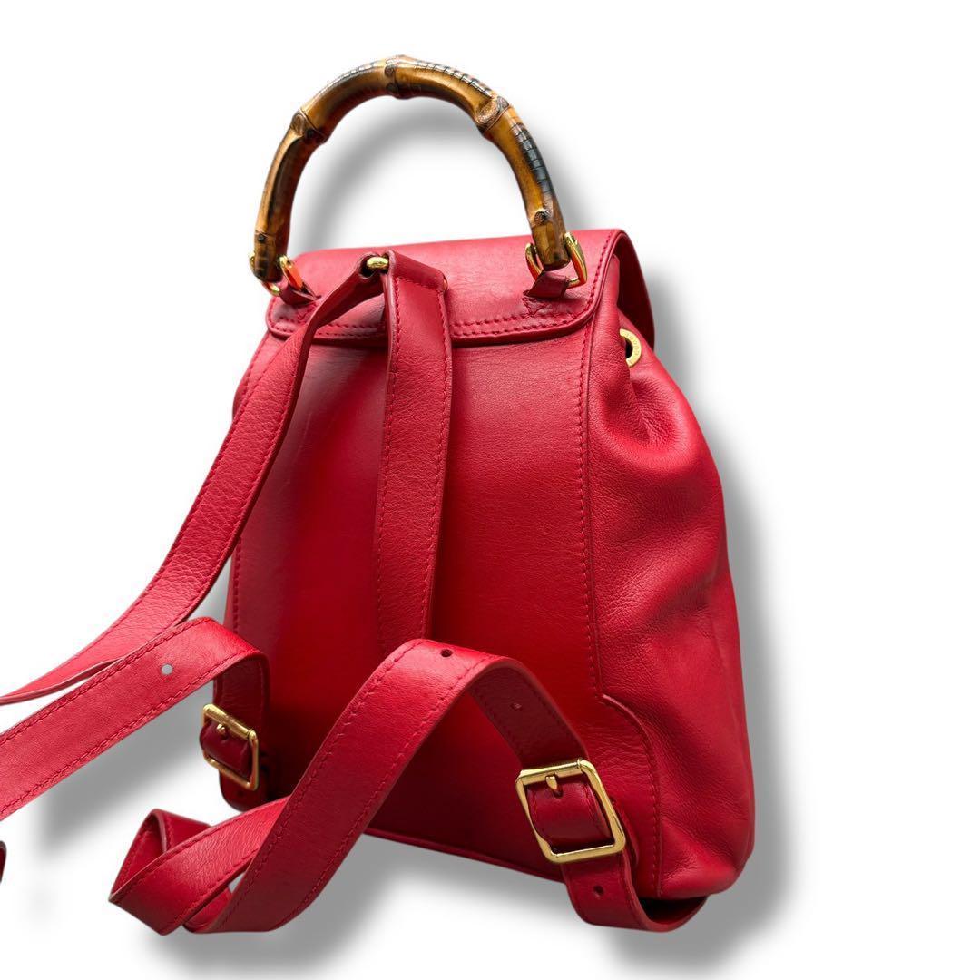 くらしを楽しむアイテム 極美品 バックパック リュックサック バンブー グッチ 96 GUCCI バッグ
